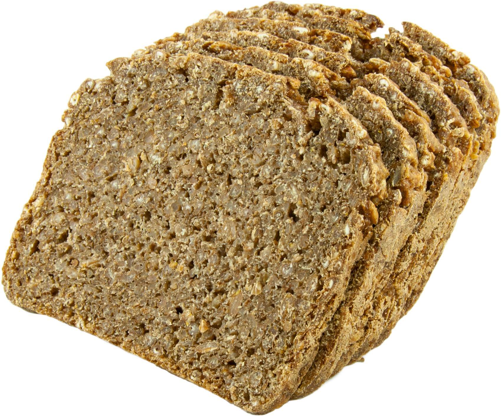 Schwarzbrot geschnitten